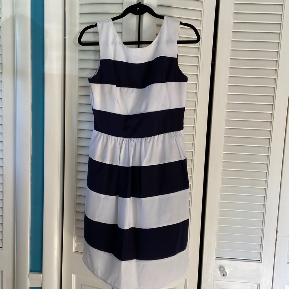 Dressbarn Navy and White Dress
